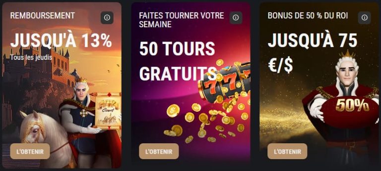 King Billy Casino promotions